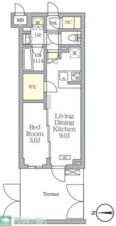 アジールコート都立大学の物件間取画像